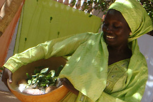 woman smiling