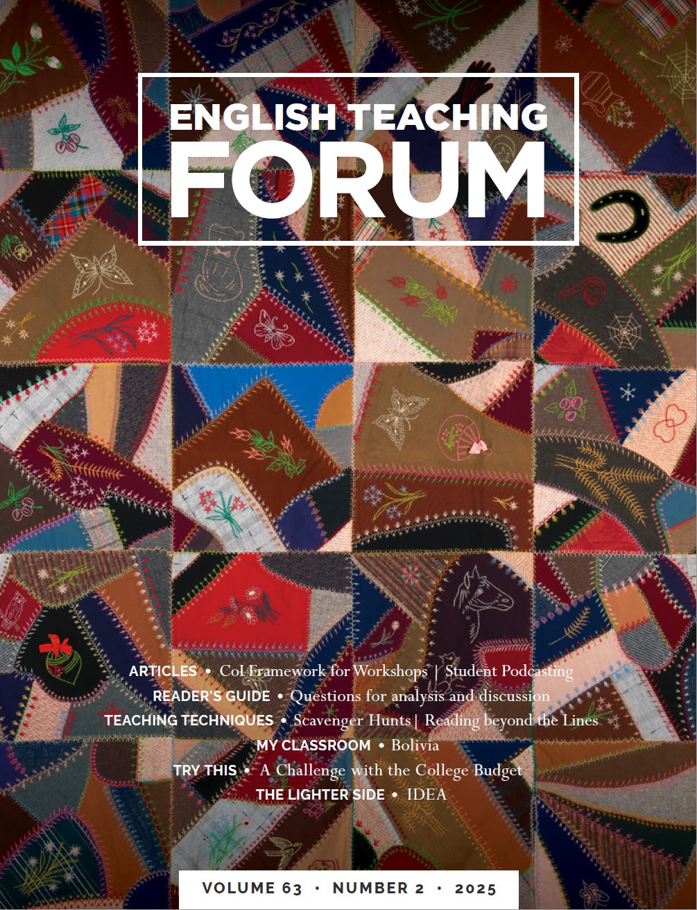 Cover of English Teaching Forum, Volume 63, Issue 2
