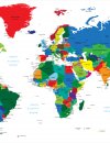 Colorful map of the world