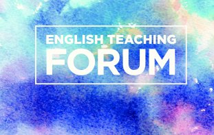 English Teaching Forum title cover with abstract colors